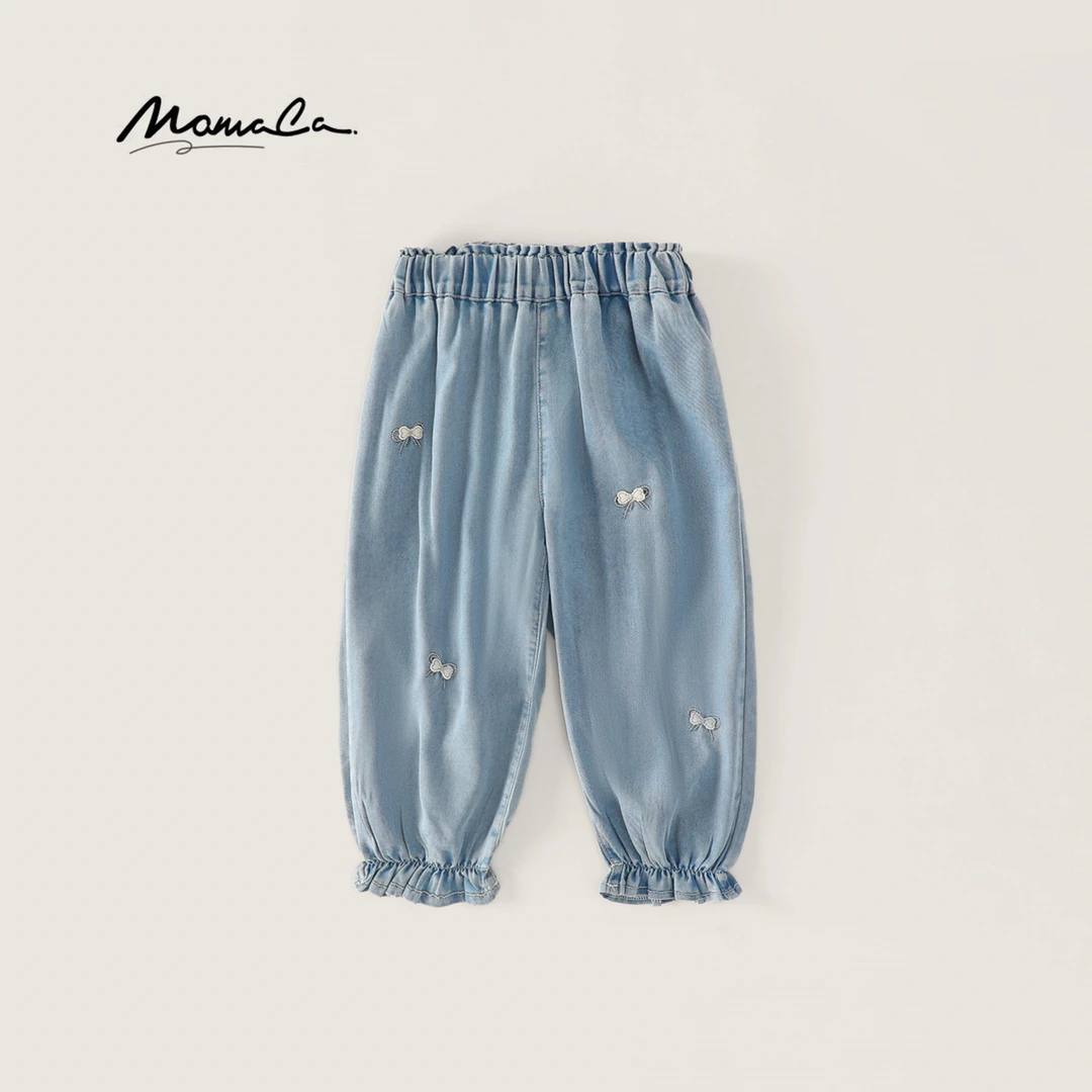 MOMOCO夏季新款女童甜美牛仔裤77630350001