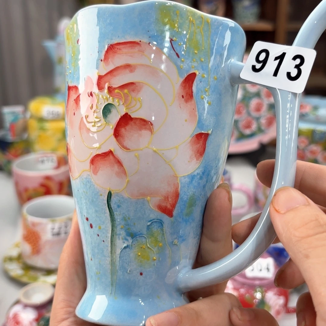 景德镇手绘高温釉下彩陶瓷茶具