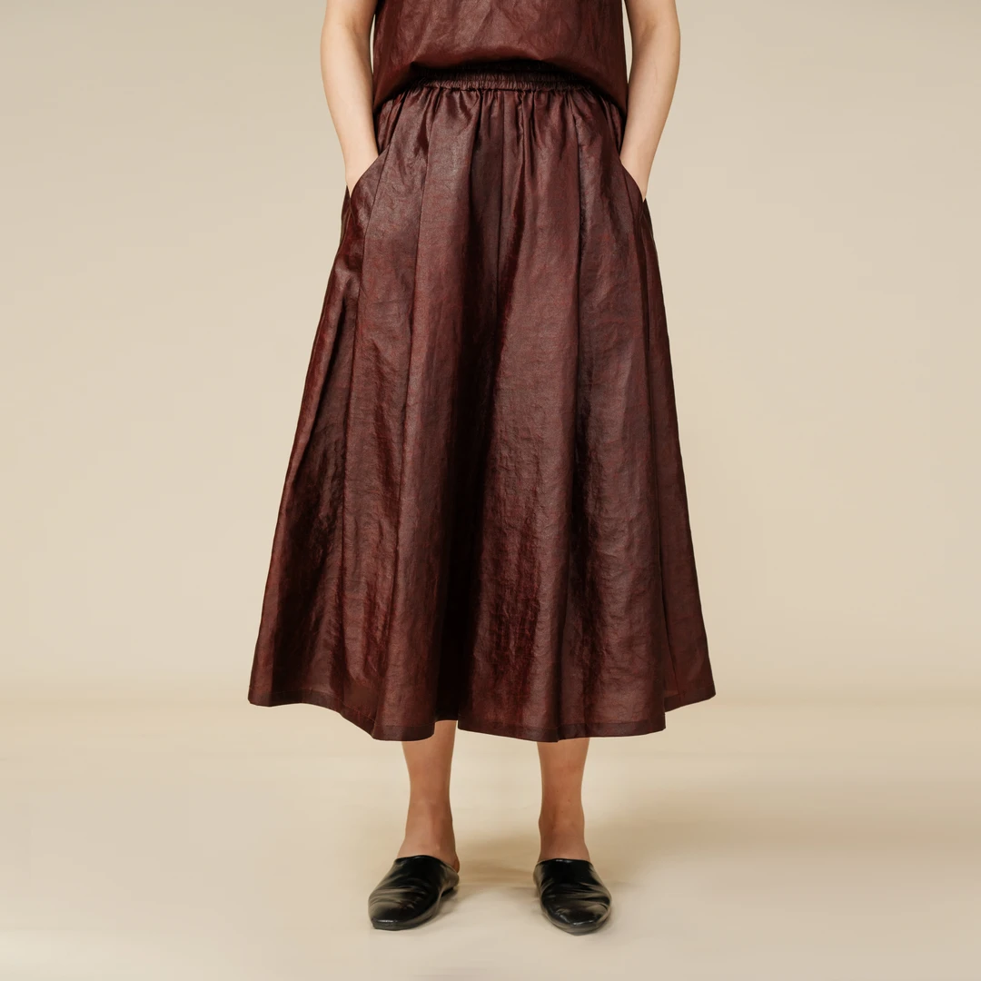 【栖香锦】红云纱 设计师款 新中式 国风 垮裤