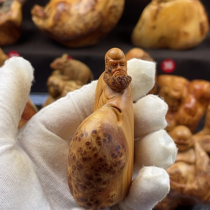 柏木（崖柏）达摩手把件