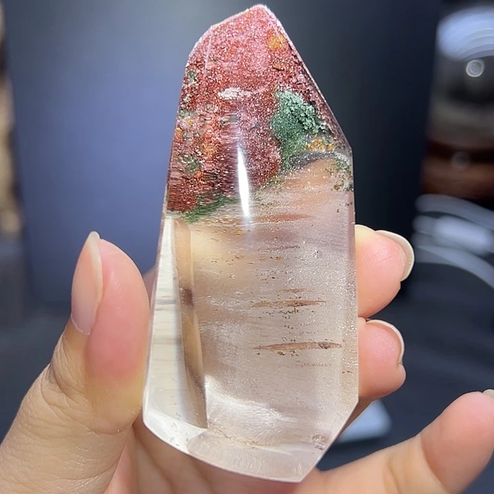 水晶珠宝半成品未镶嵌金沙彩幽灵