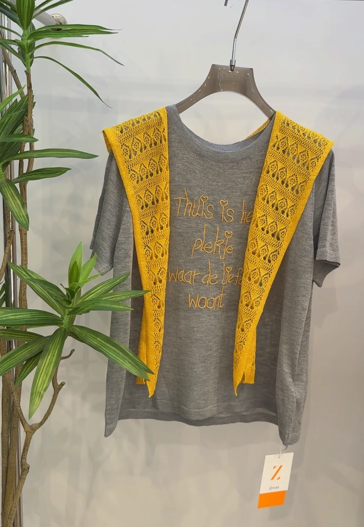 卓约姿色简约披肩短袖6211