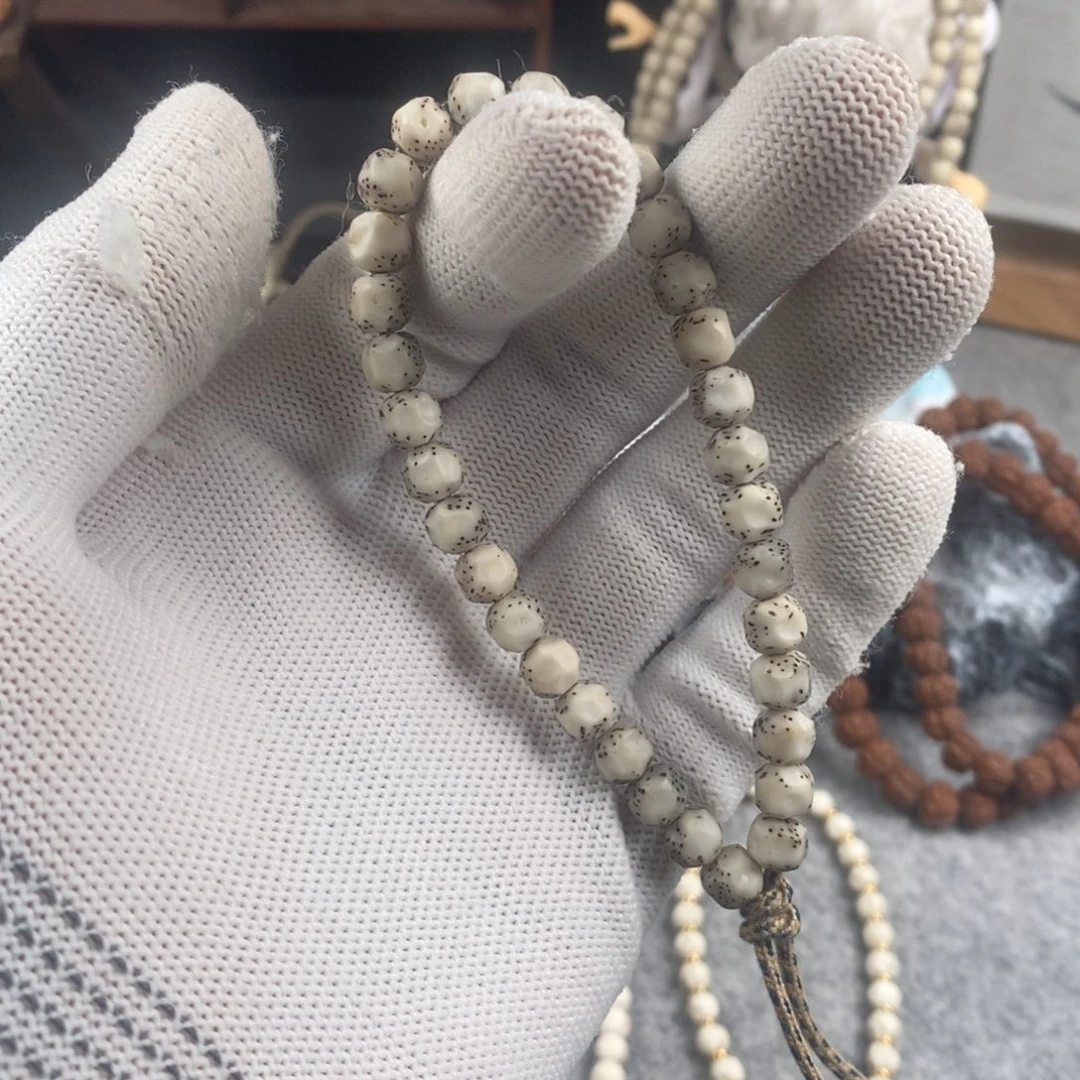 手串星月菩提7改糯冰石玉料手工无相星月手持
