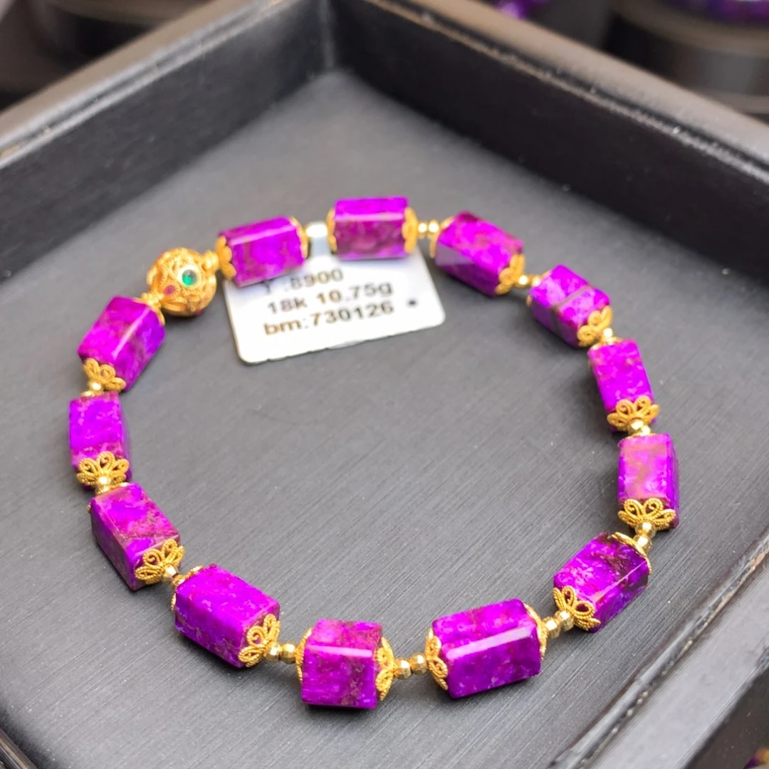 苏纪石（舒俱来）手链18K金镶嵌