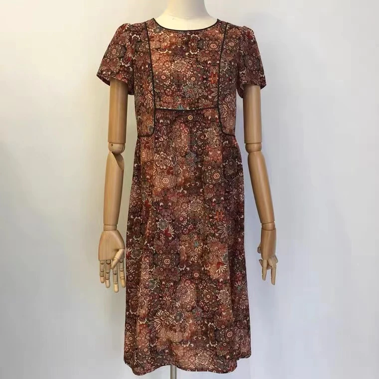 H1101女装连衣裙碎花气质时尚休闲百搭女士夏季L12