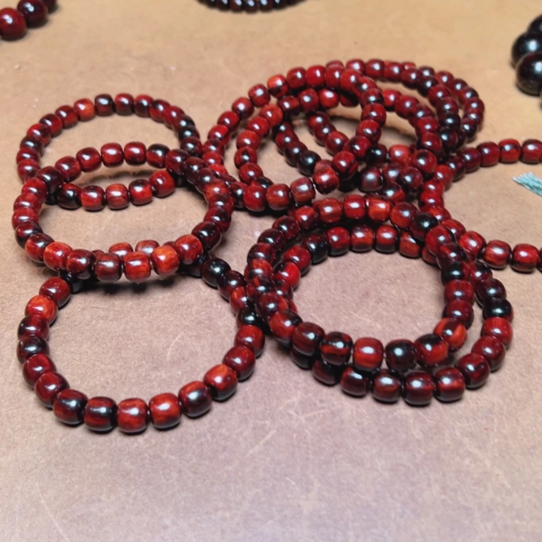 手串/手链小叶紫檀89琴料火焰纹鳞底金星一档