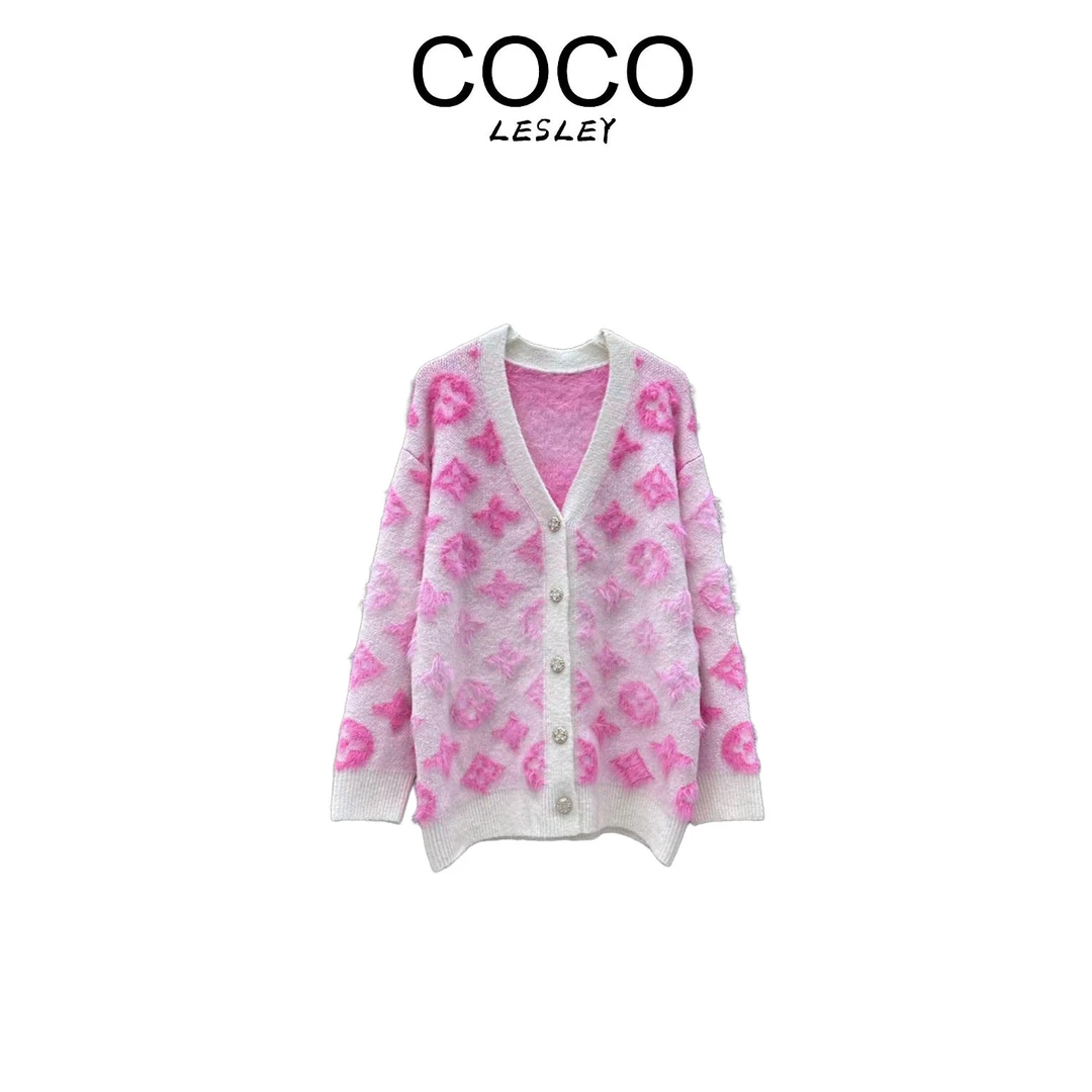 【COCO LESLEY】冬季圆领毛针织衫秋冬上衣轻奢女装  81444