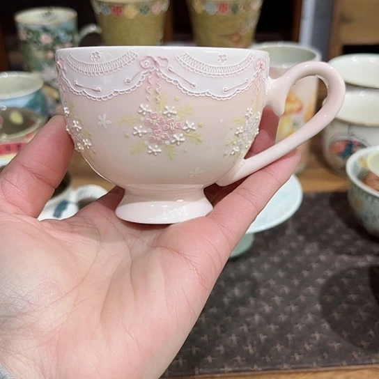 杯子G230cc夏兜花卉小马克杯