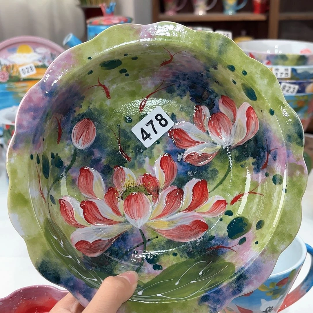 景德镇手绘高温釉下彩陶瓷茶具