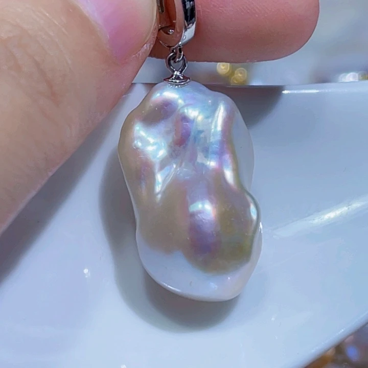 淡水珍珠银S925镶嵌颈饰