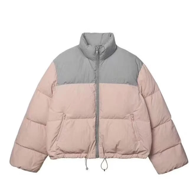 SP立领拼色羽羽服/NO退换
