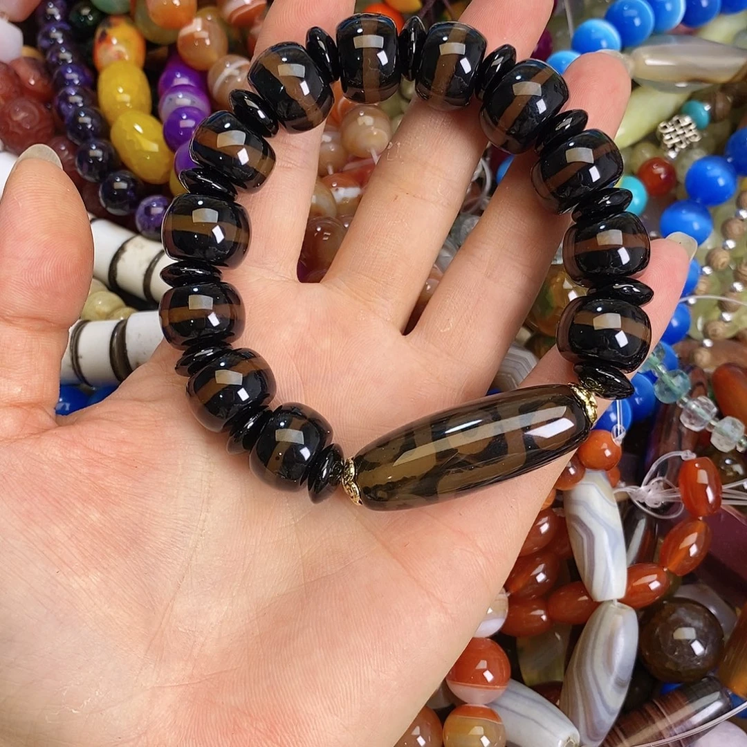 玛瑙/玉髓合金珠宝半成品成品一个串