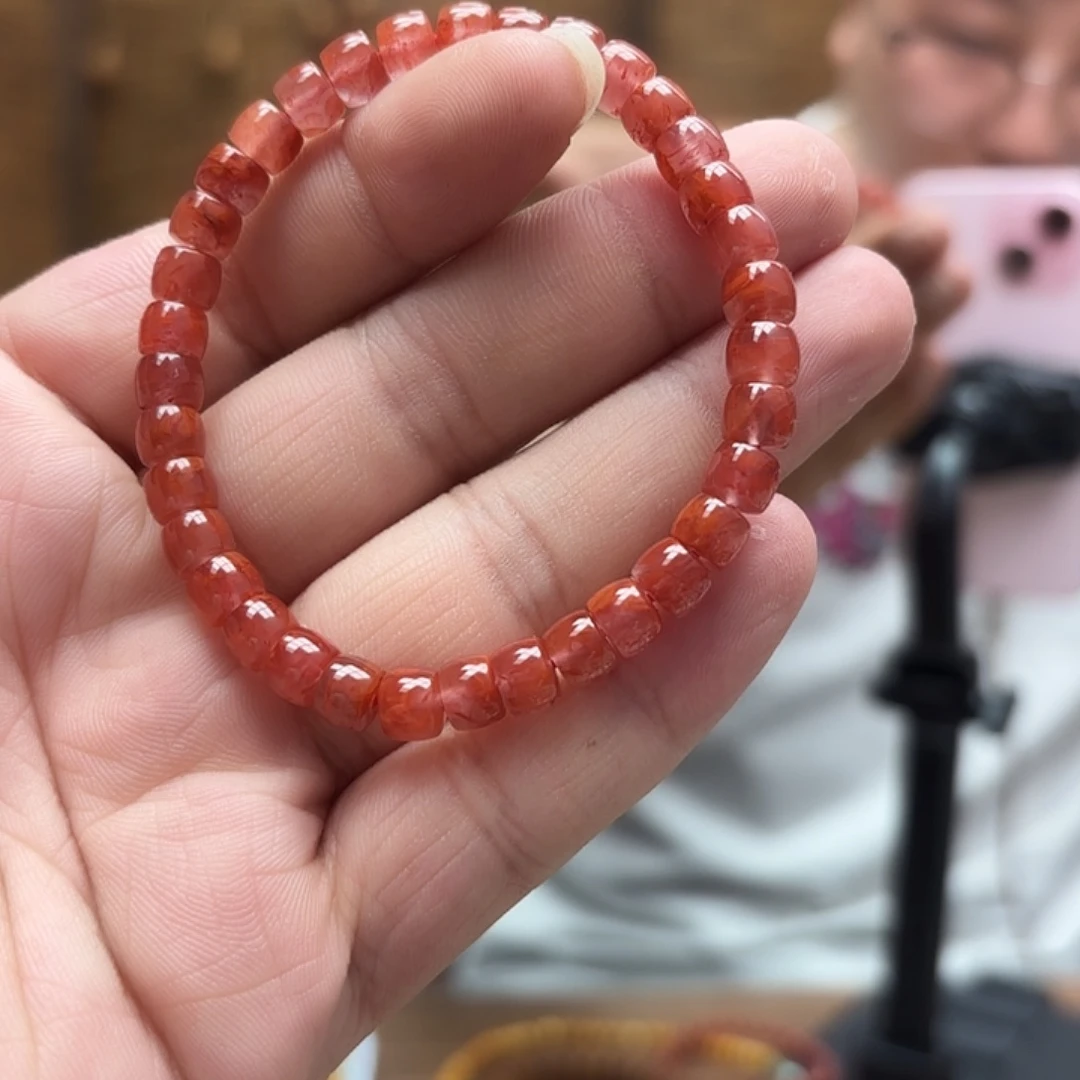南红玛瑙未镶嵌设计款直切卡6