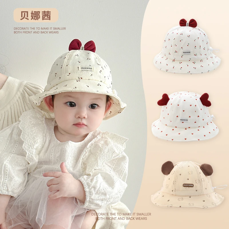 Beinaqian/贝娜茜婴儿帽子春秋季薄款宝宝洋气遮阳帽婴幼儿渔夫帽