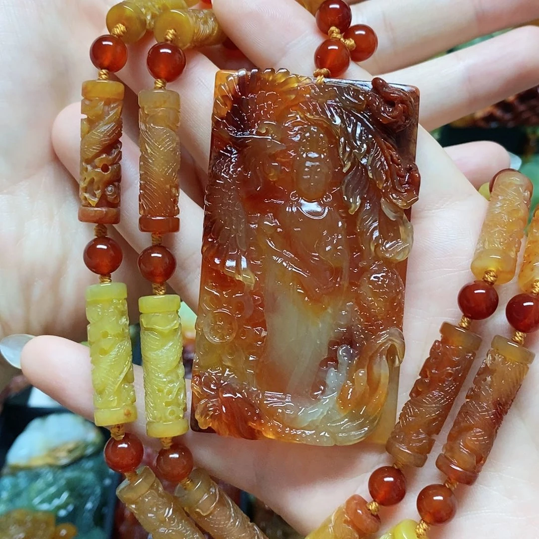 未镶嵌岫玉吊坠(赠链)F***n