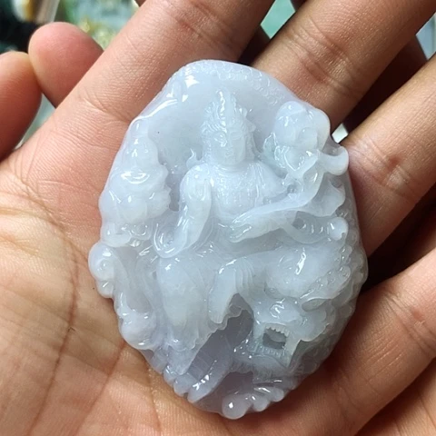 翡翠未镶嵌颈饰好*音天然缅甸翡翠a货