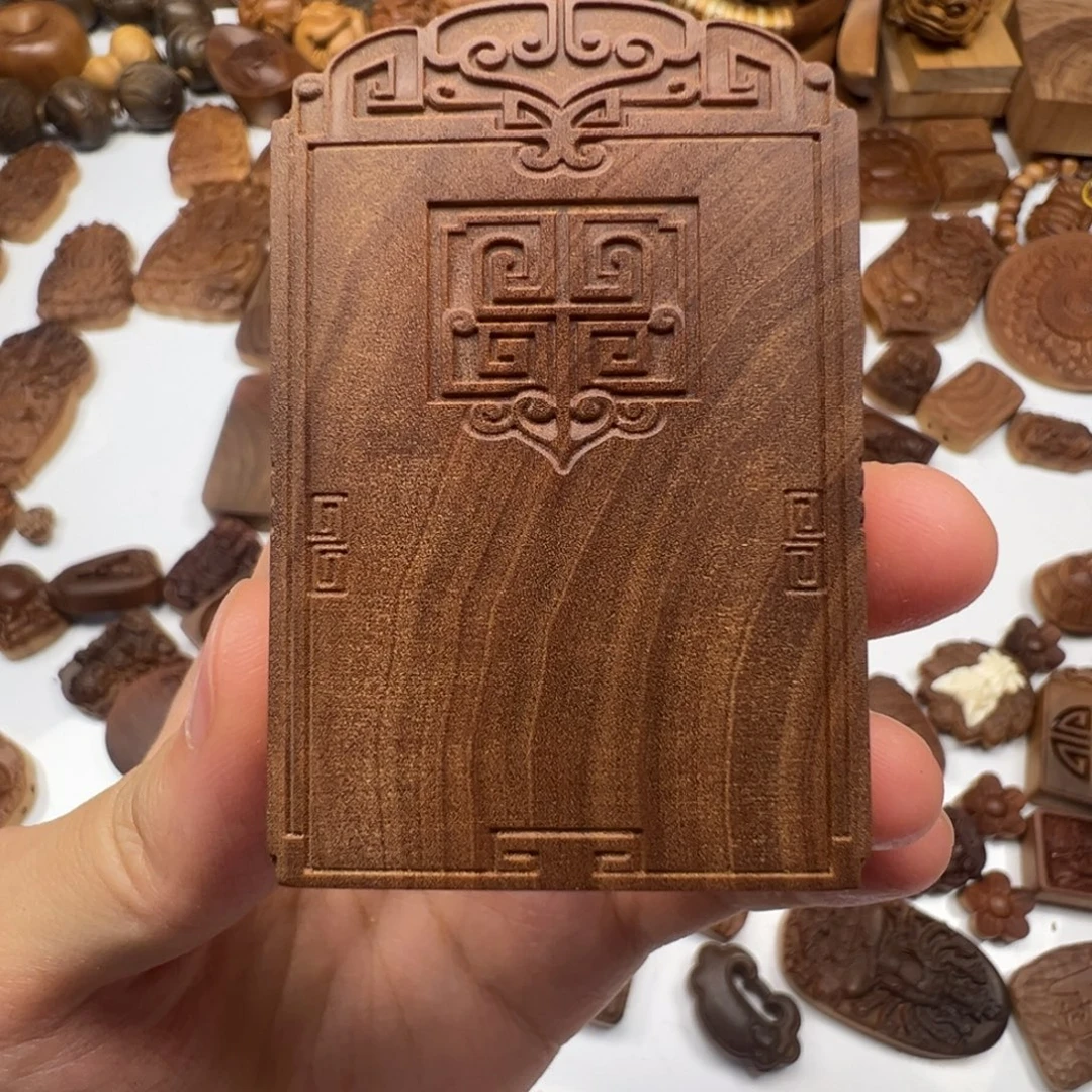 檀香木回纹无事牌老山檀