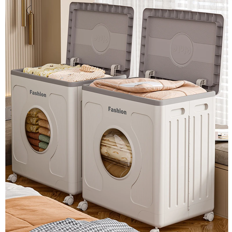 衣服收纳箱家用大容量加厚衣物被子整理箱可折叠收纳柜婴儿储物柜