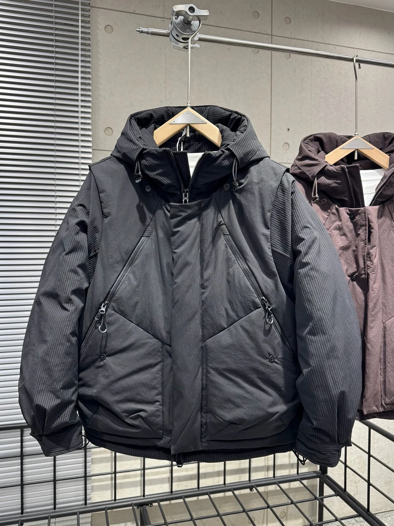 9922冬季新款潮流休闲宽松高品质两件套加厚复古羽绒服外套男款