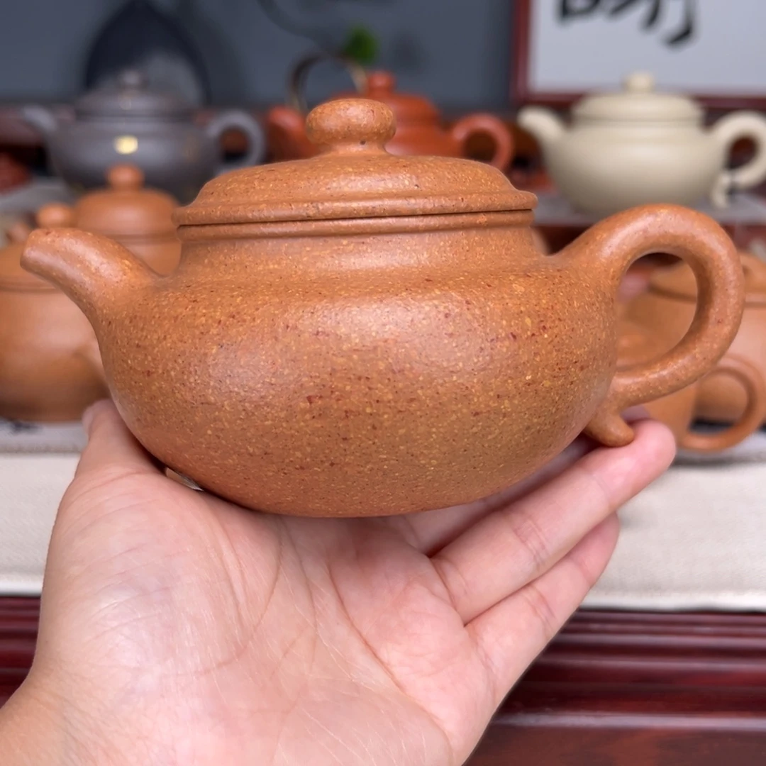 茶壶紫砂梨皮黄的360