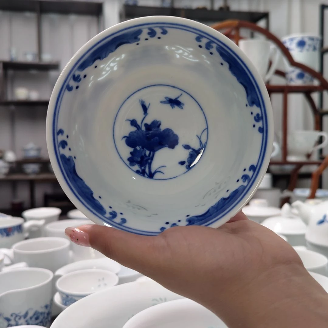 瓷手绘夏5寸饭碗一个
