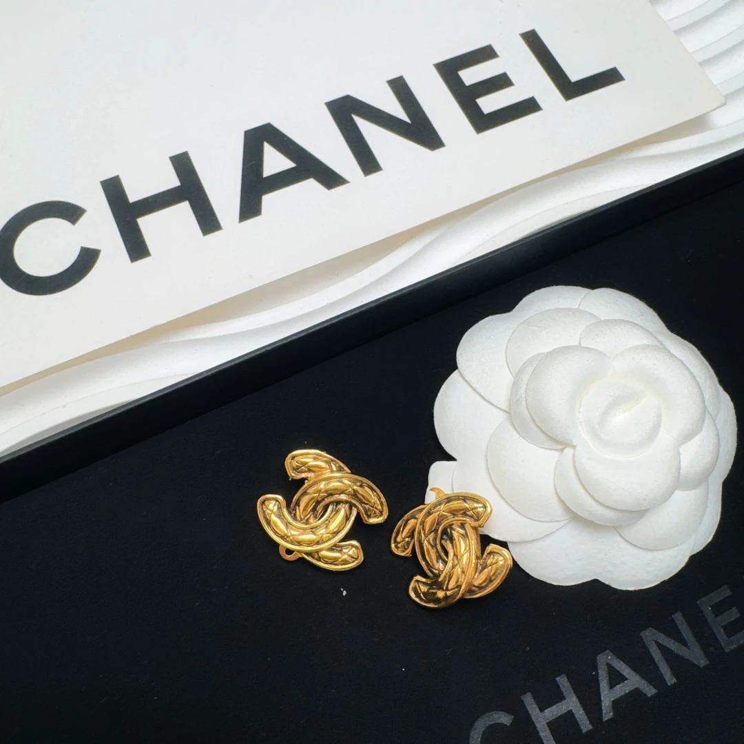 95新 Chanel/香奈儿 柚礼/香奈儿小鸟小号耳夹HZ412009 CQ504002