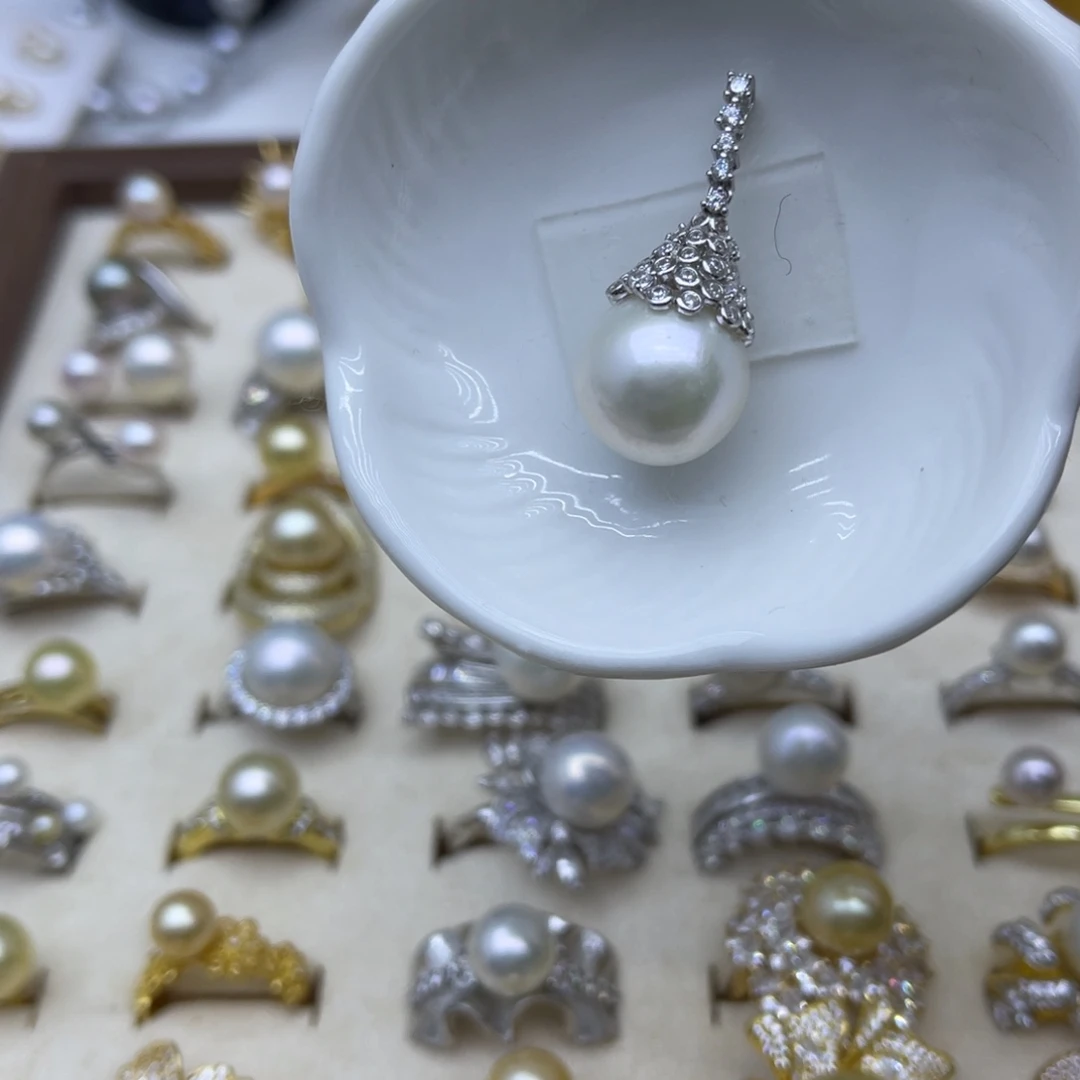 淡水珍珠颈饰银S925镶嵌