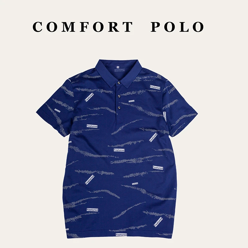 2025男士夏季印花翻领上衣时尚休闲短袖T恤(88012)