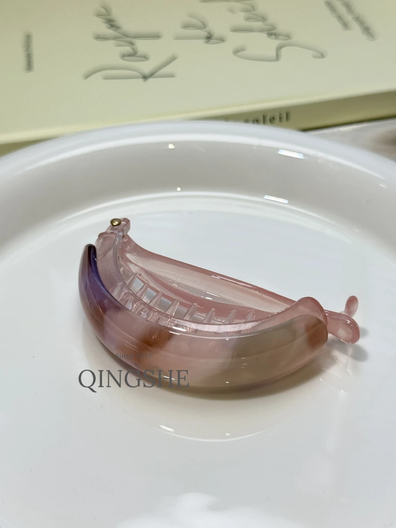 <ins扭扭夹>渐变温柔简约透明小抓夹复古气质