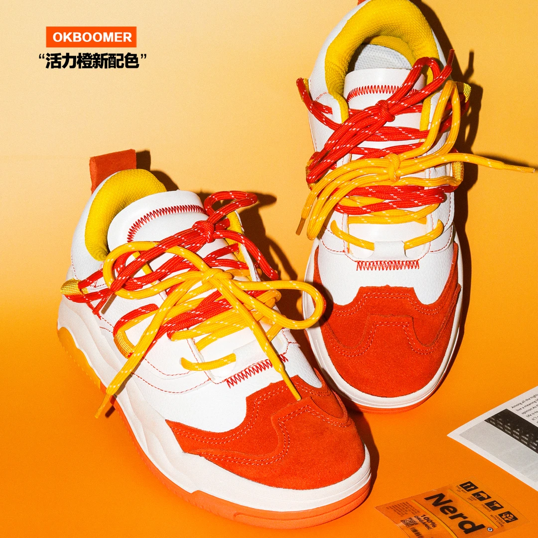 OKBOOMER活力橙德训鞋2025新款百搭潮流鞋子鞋子女ins潮牌百搭
