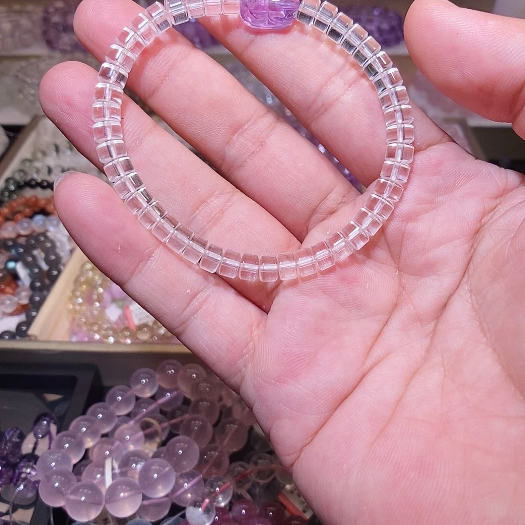 未镶嵌手链水晶白水晶