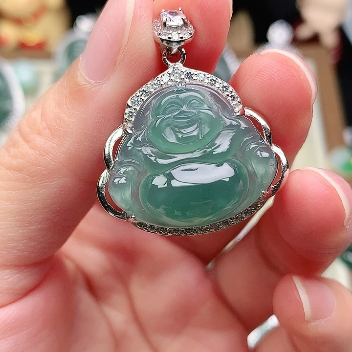 颈饰银S925镶嵌翡翠吊坠