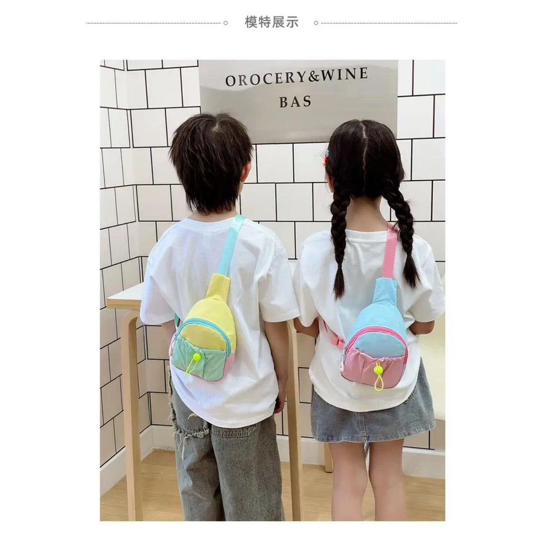 清凉多巴胺幼儿园儿童包包时尚男童外出配饰胸包帅气女孩斜挎包uu