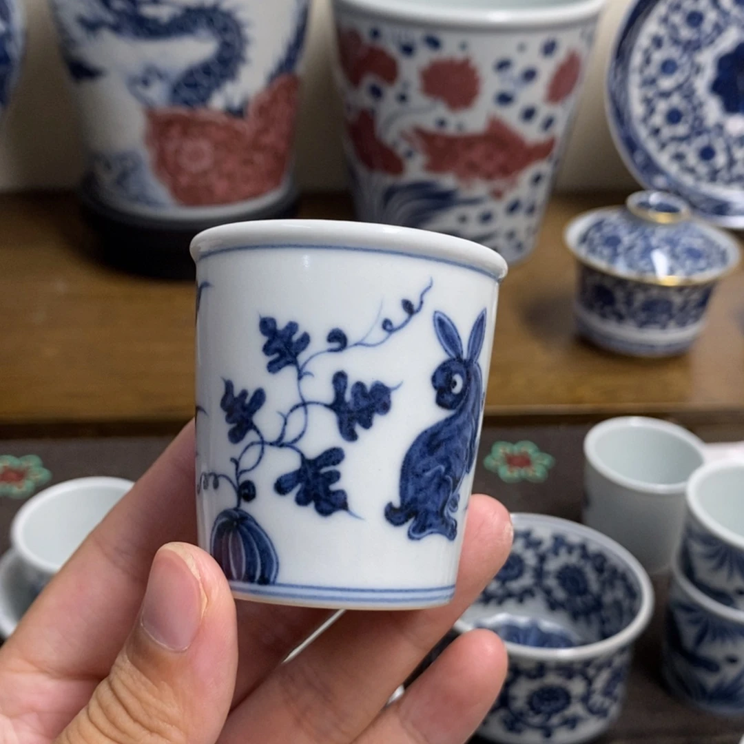 福***生景德镇手工手绘陶瓷 50cc