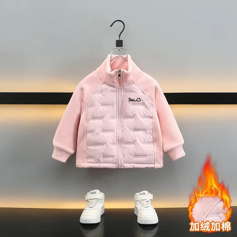 【校服内搭神器】男女童中大童保暖开学秋冬中厚防风学生儿童棉服