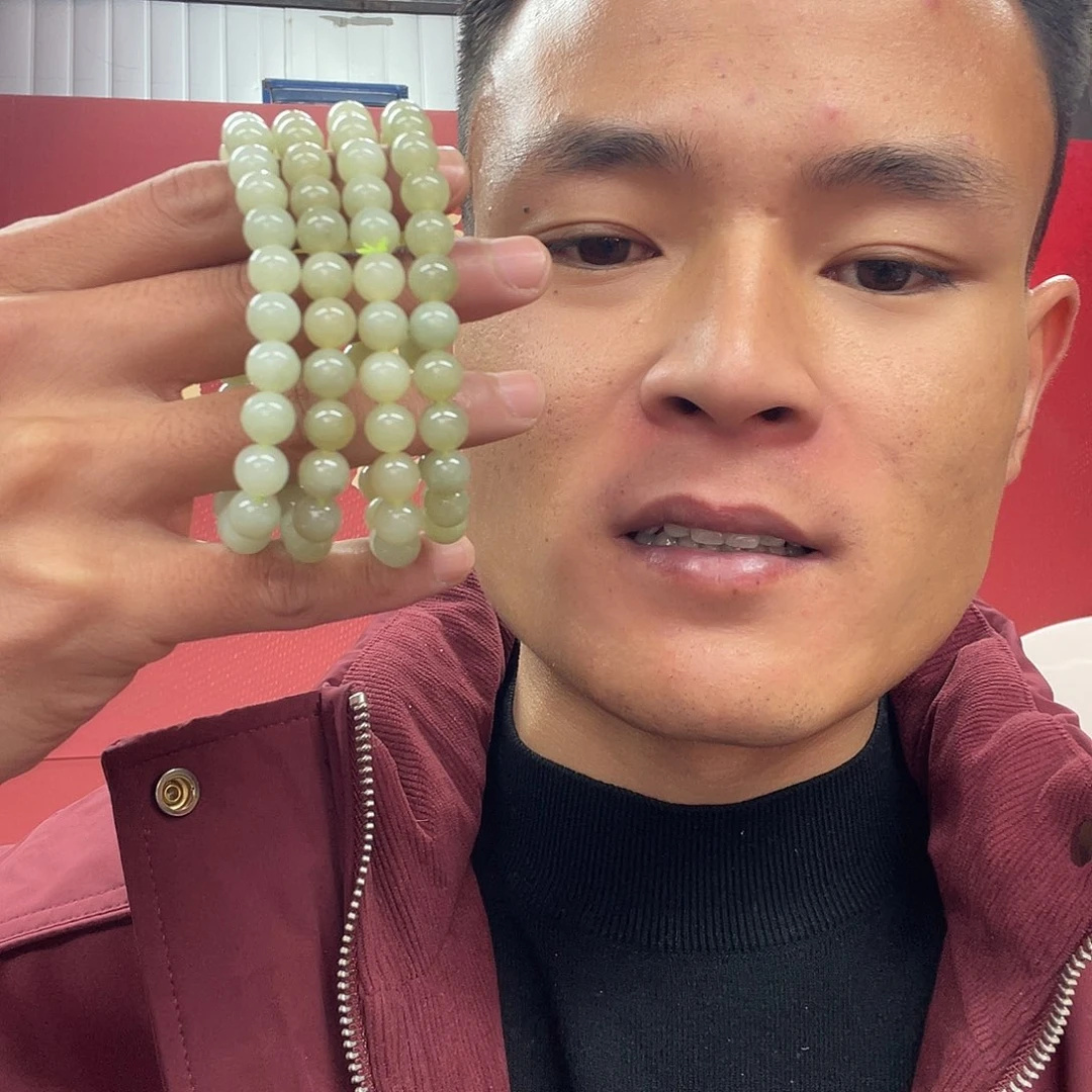 颈饰未镶嵌和田玉且末手串