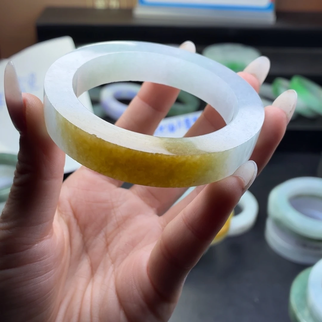 木***雨定制翡翠未镶嵌翡翠手镯