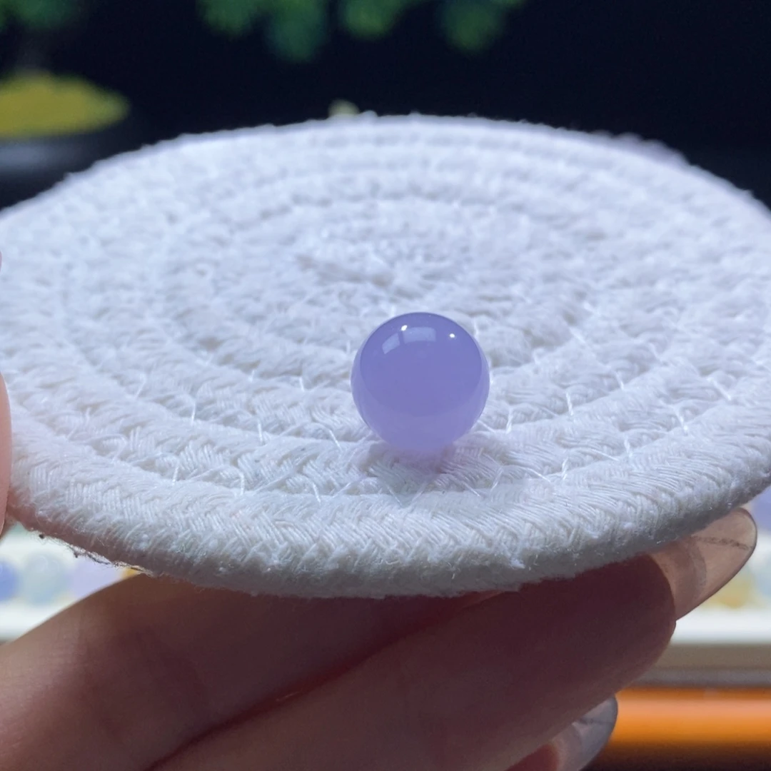 颈饰未镶嵌翡翠翡翠红紫圆珠12.99mm