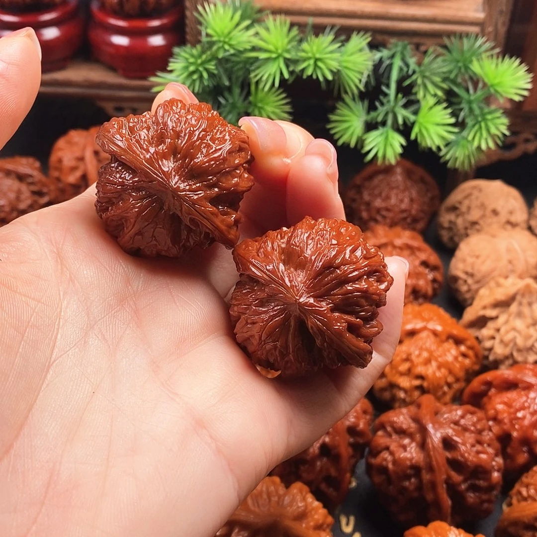 文玩核桃把件磨盘