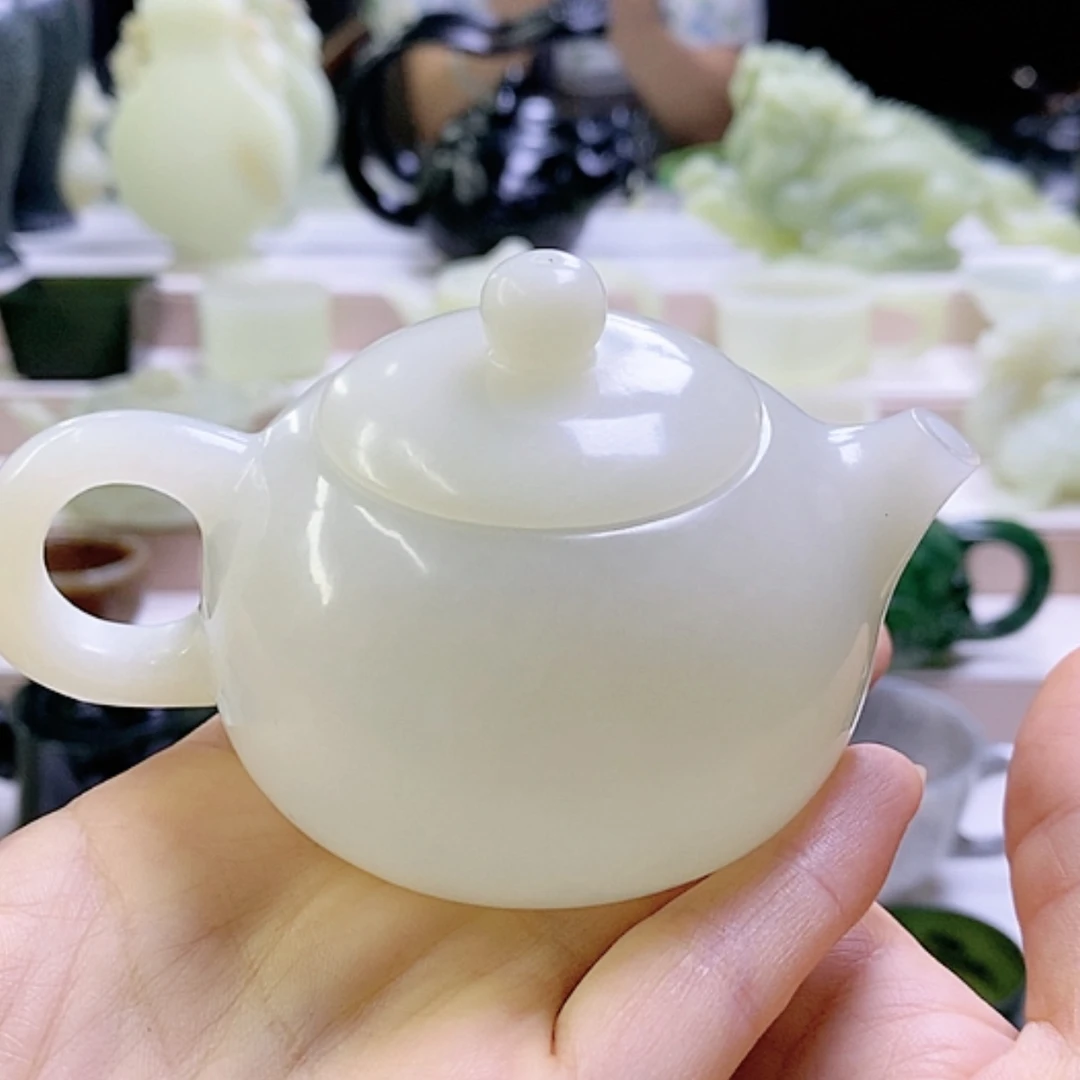 【闪购商品】未镶嵌和田玉摆件凡****1白玉壶