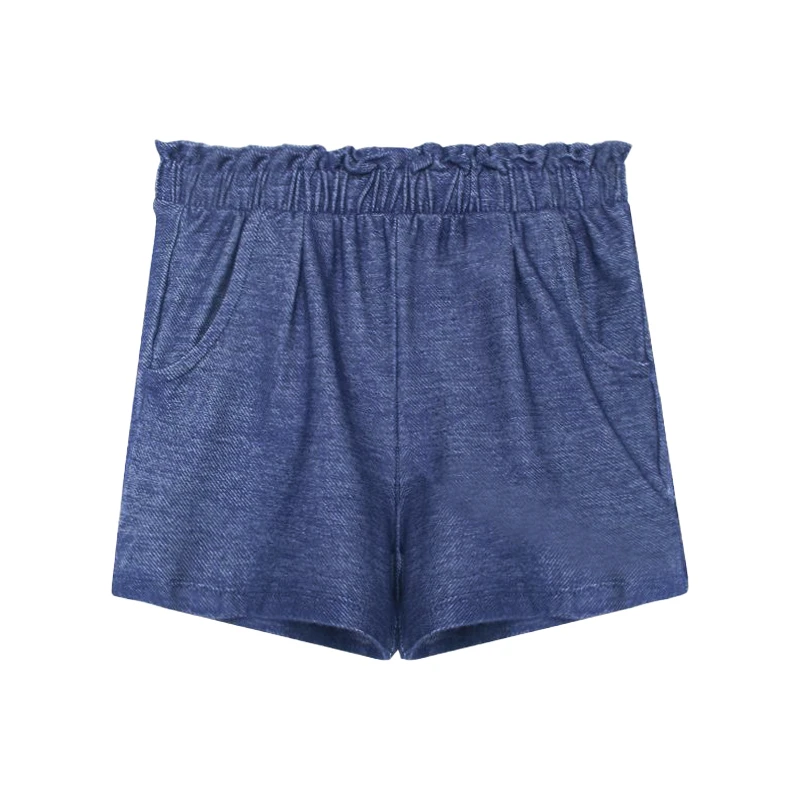 外贸儿童牛仔短裤夏季薄款女童男童运动休闲松紧腰有口袋宽松透气