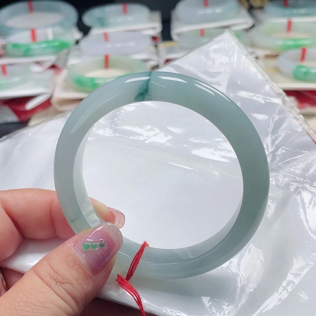 未镶嵌手镯翡翠缅甸翡翠手镯56圈