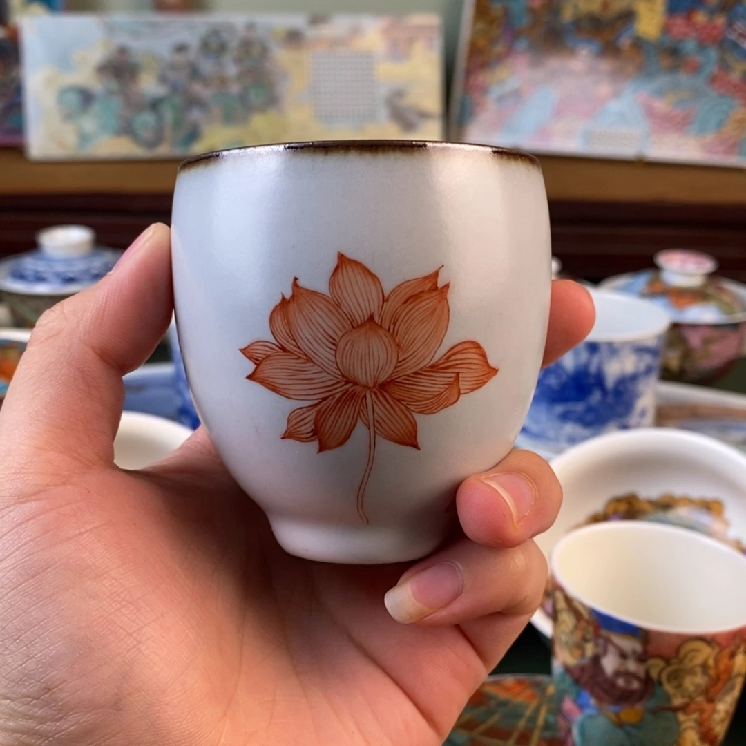 蛤***王纯手工手绘陶瓷杯