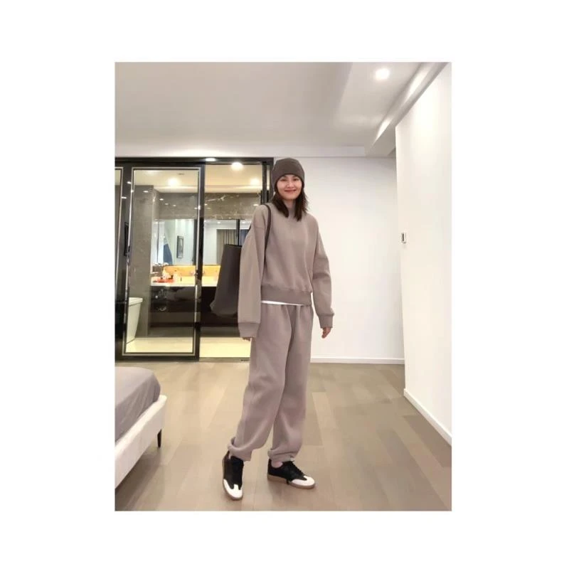 shawlay  冬日出逃·加绒卫衣套装 S1382 S1377