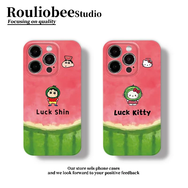 西瓜头kt小新适用苹果16/15pro菲林手机壳华为荣耀oppo小米vivo