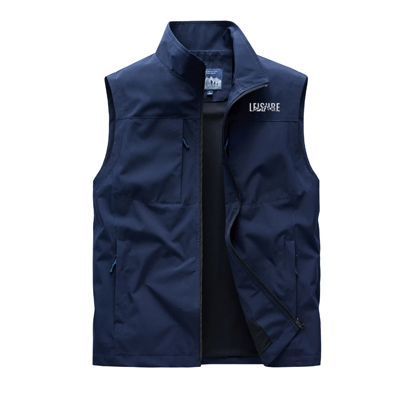 马甲男士春秋季新款户外工装摄影多口袋运动背心高档宽松大码坎肩