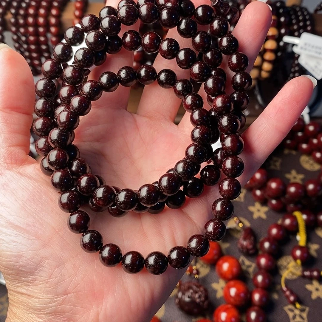 手串/手链小叶紫檀原汁原味小叶紫檀0.8/108颗高油密