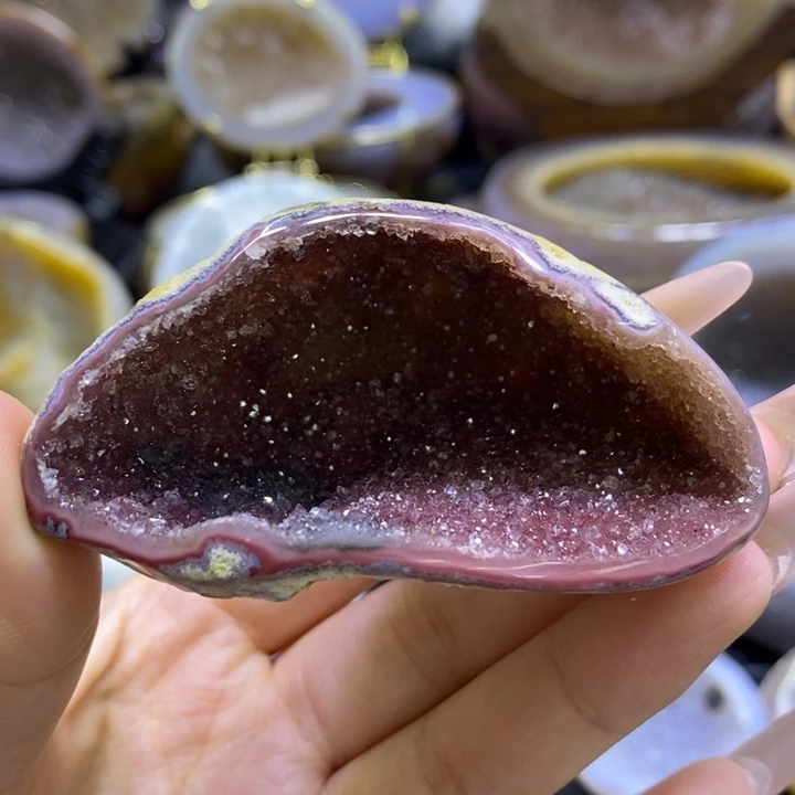 钛钢珠宝半成品水晶红晶钱袋子