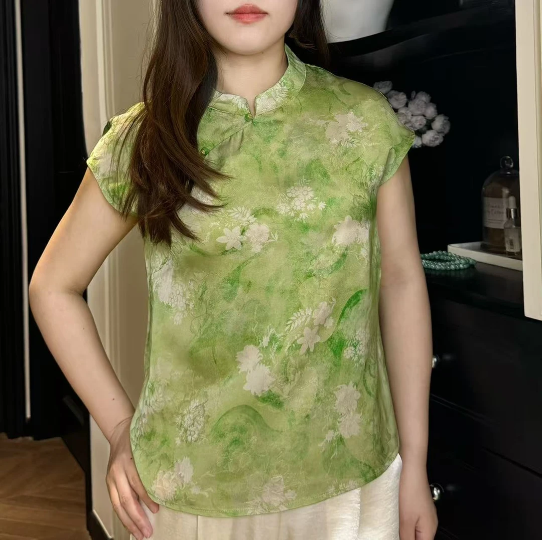 【叠翠】855新中式国风中式小衫时尚显瘦休闲上衣