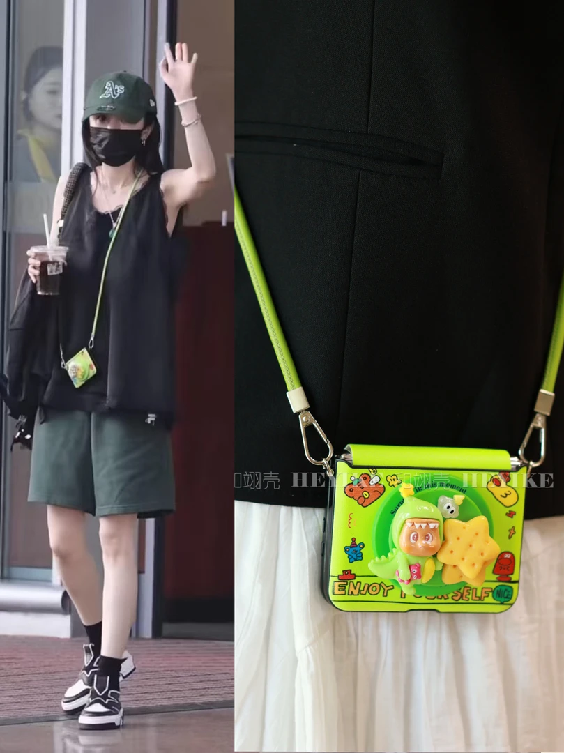 杨幂同款星星人适用华为purax手机壳magicvflip2折叠pocket2斜挎